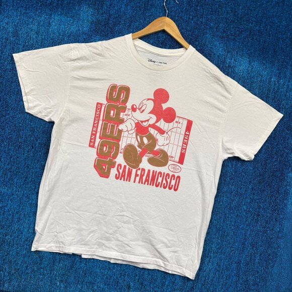 Disney x San Francisco 49ers Mickey Mouse Oversized Tee L - Picture 3 of 4